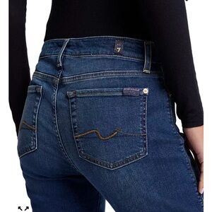 7 For All Mankind Indigo Kimmie Straight Leg Jeans